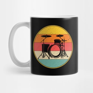 Drummer Retro Style Drum Player Mug